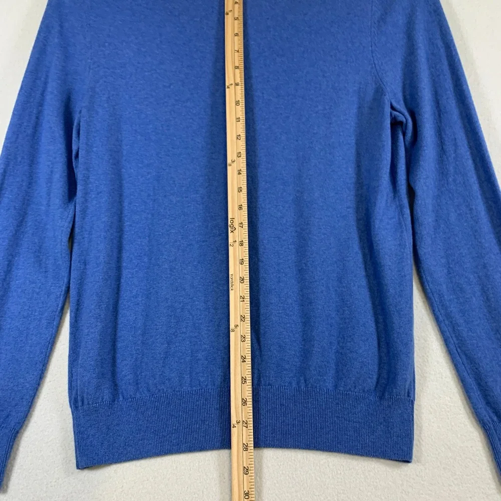 Banana Republic Men's Long Sleeve V Neck Cotton Cashmere Sweater Blue Size‎ L